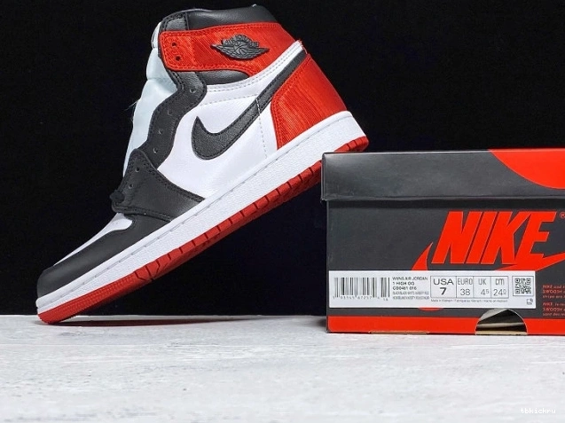 Cheap TBK Satin Black 1 High CD0461-016 Retro Jordan Air Toe 0707